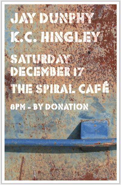 Poster for Jay and K.C.'s show at the Spiral CafÃ©