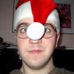 Me wearing a Santa hat